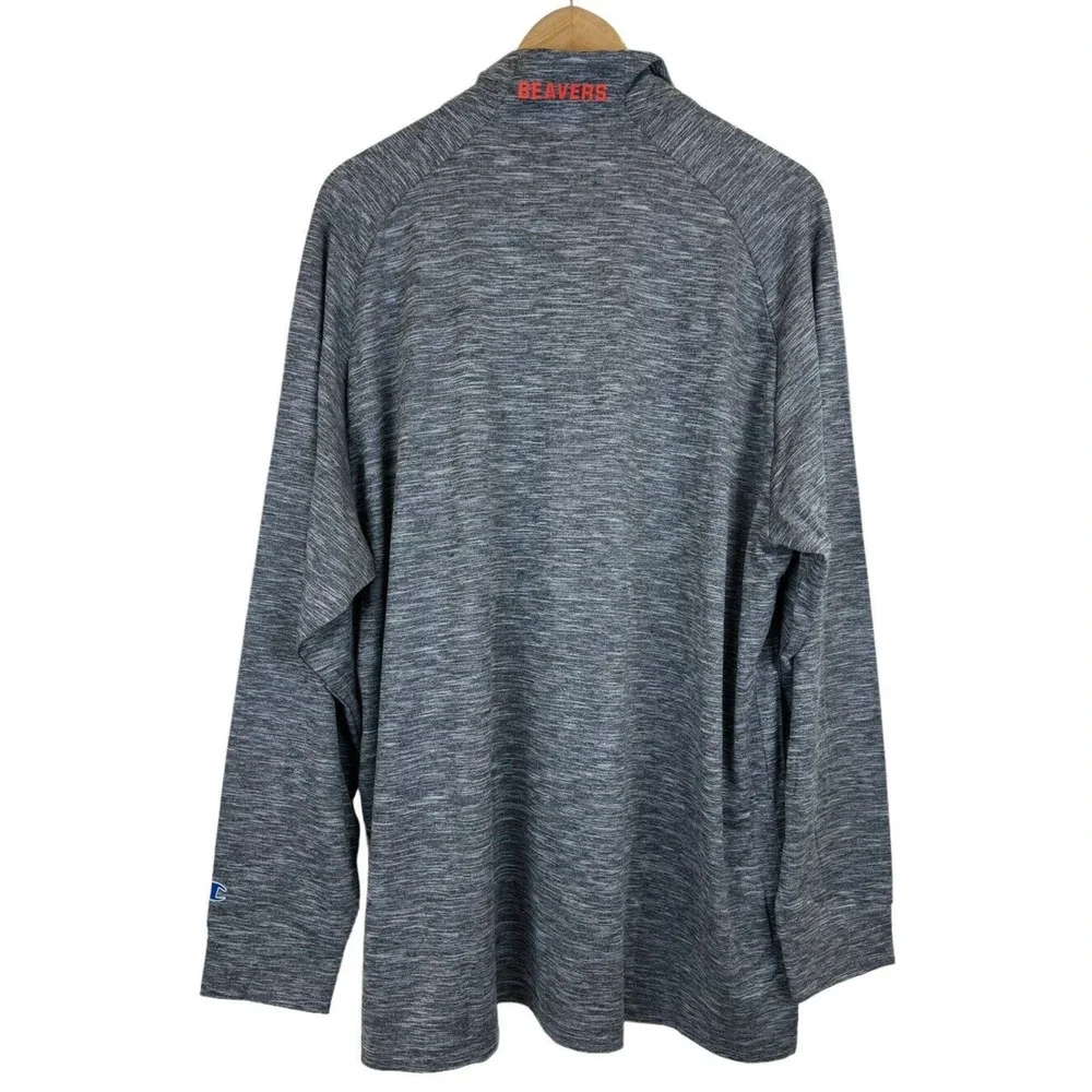 Oregon State University Beavers Champion 1/4‎ Zip XXL Heather Gray Pullover NWT - Picture 4 of 9